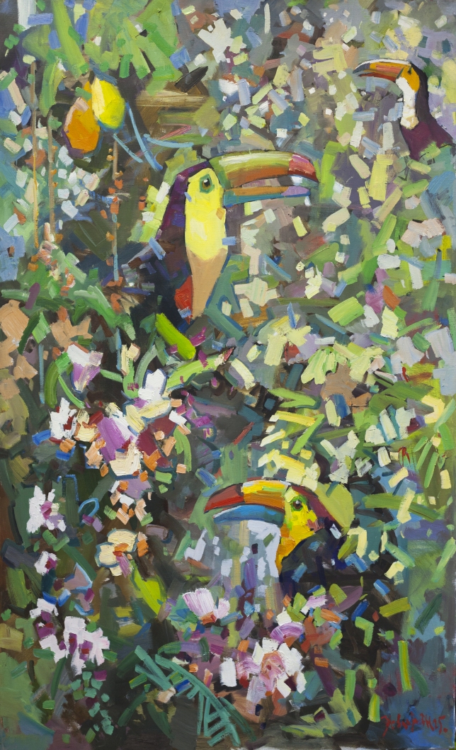 Painting for sale online - Toucans