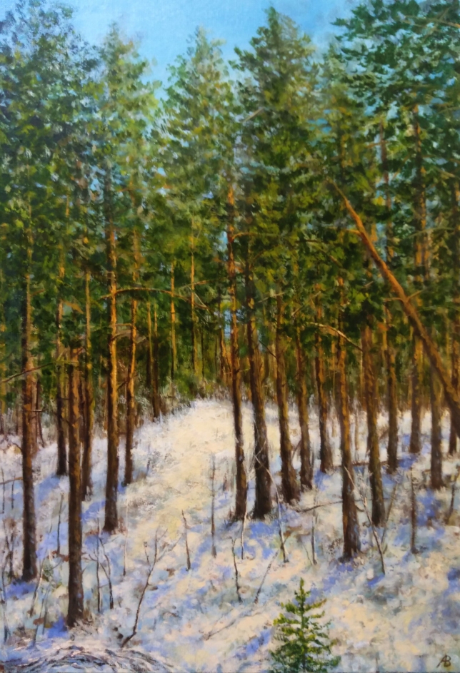 Painting for sale online - In the Winter Forest