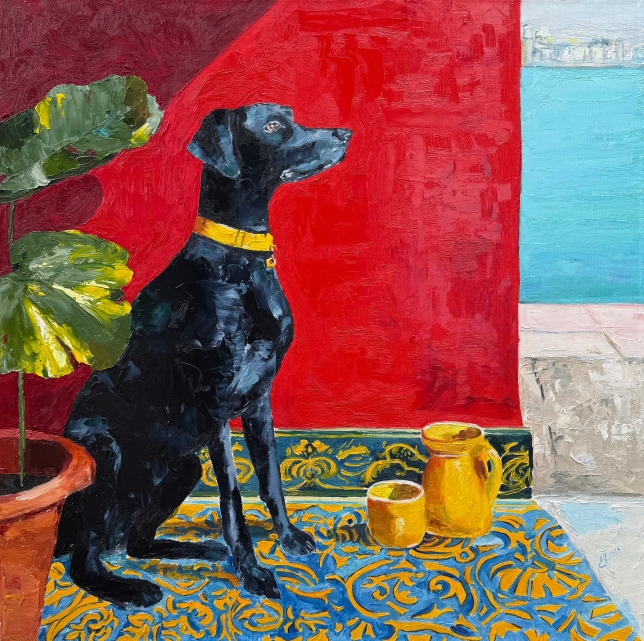 Painting for sale online - DOG, Contemplation