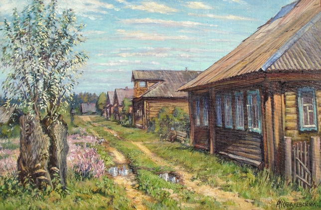 Painting for sale online - Morning in the village of Gubarevo
