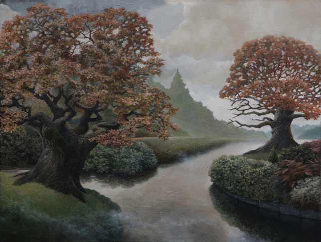 Painting for sale online - Early morning in the autumn park 