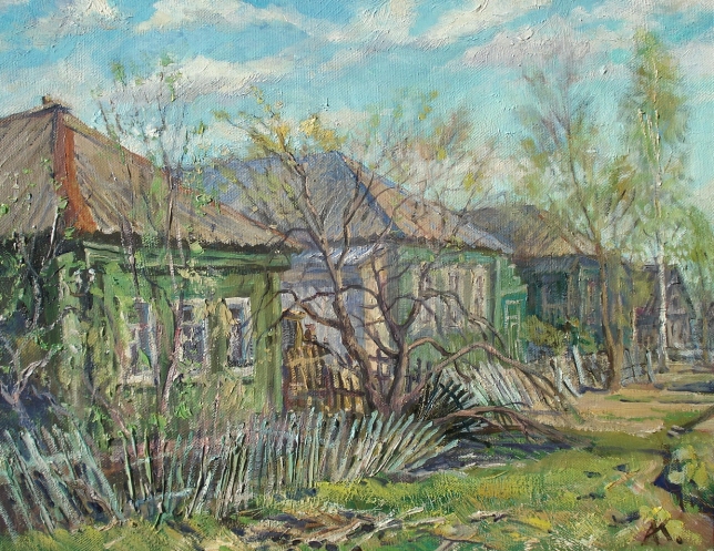 Painting for sale online - Fences in the village of Zabore