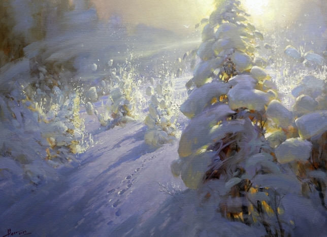 Painting for sale online - The morning before Christmas