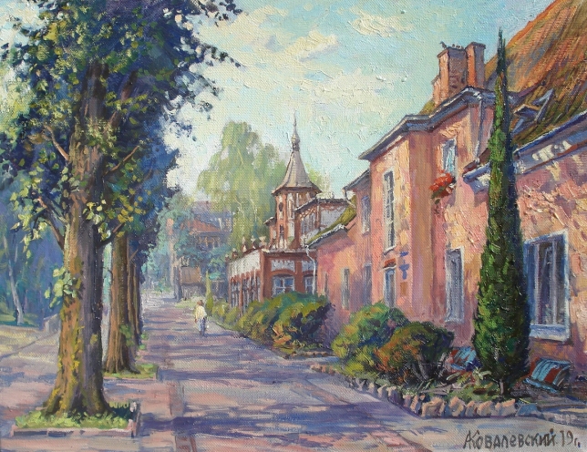 Painting for sale online - Oktyabrskaya Street in Svetlogorsk