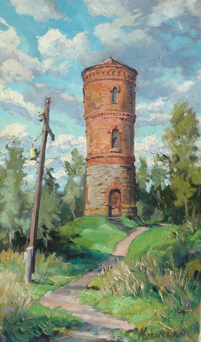 Painting for sale online - Water tower in Firovo