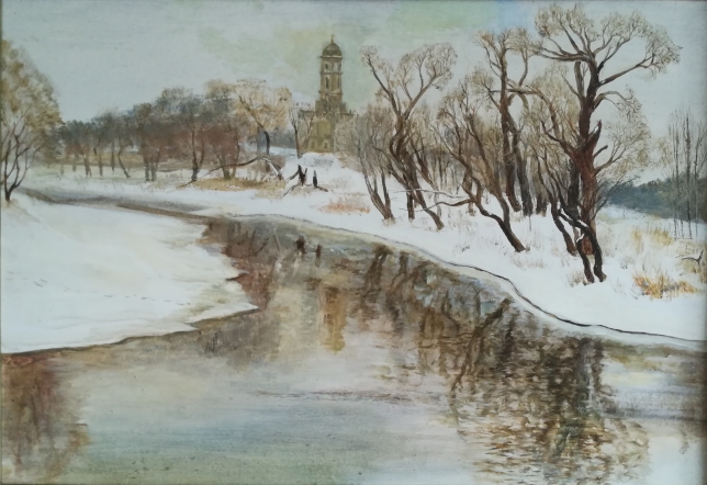 Painting for sale online - Erino, Temple in Dubrovitsy