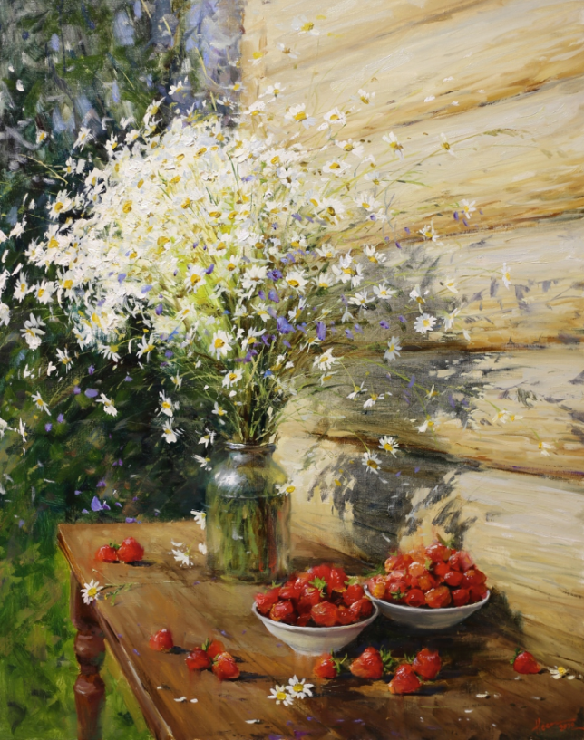Painting for sale online - Still life with strawberries
