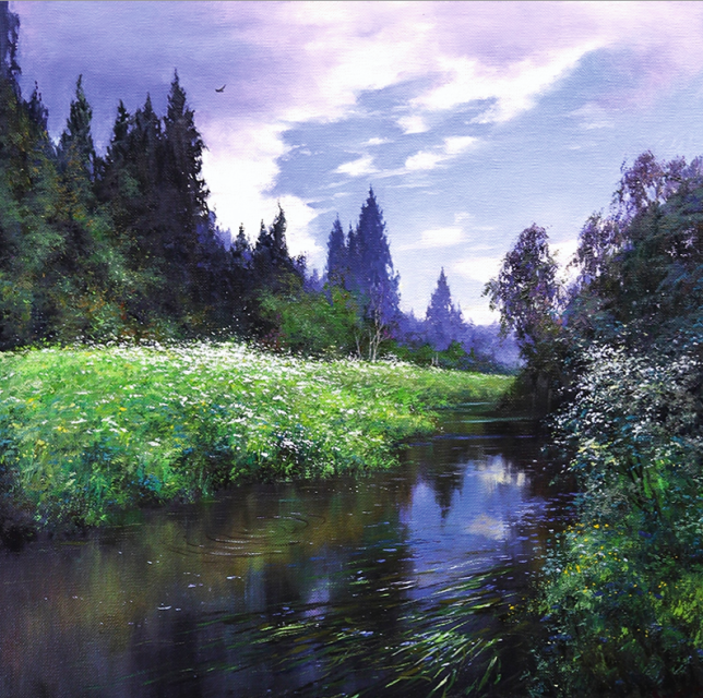 Painting for sale online - Among the forests.