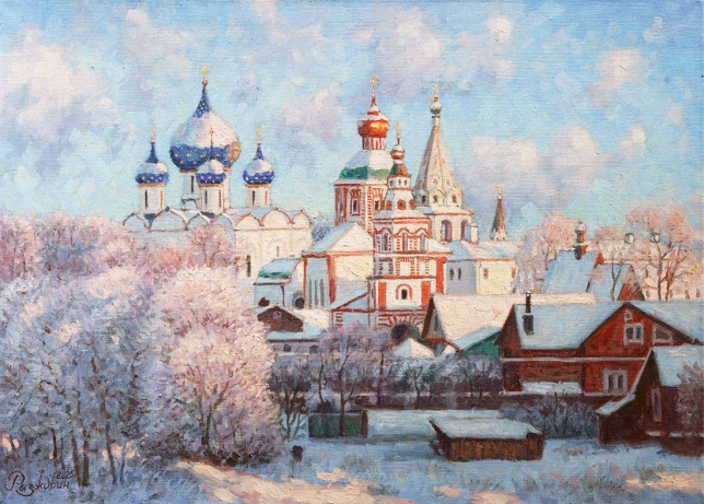 Painting for sale online - Blonde winter in Suzdal