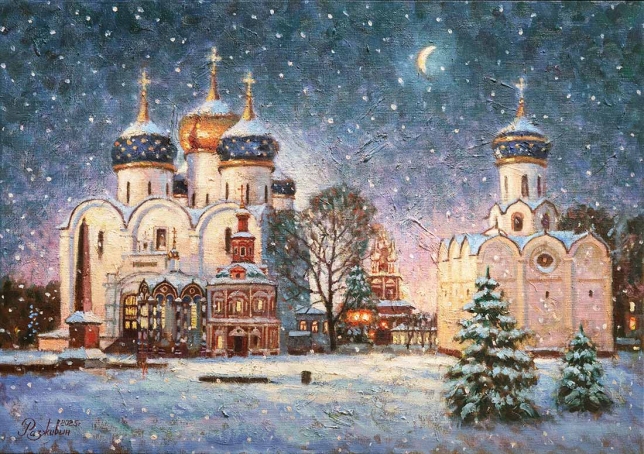 Painting for sale online - Visiting a Christmas fairy tale