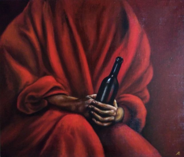 Painting for sale online - The Hands with a Bottle