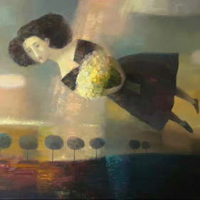 Painting for sale online - Flight over the fields