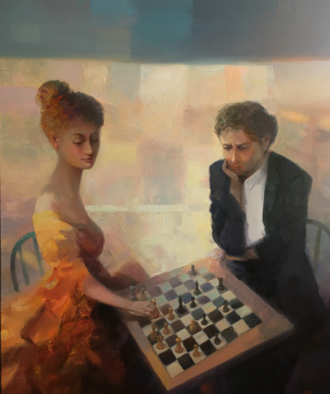 Painting for sale online - A game of chess