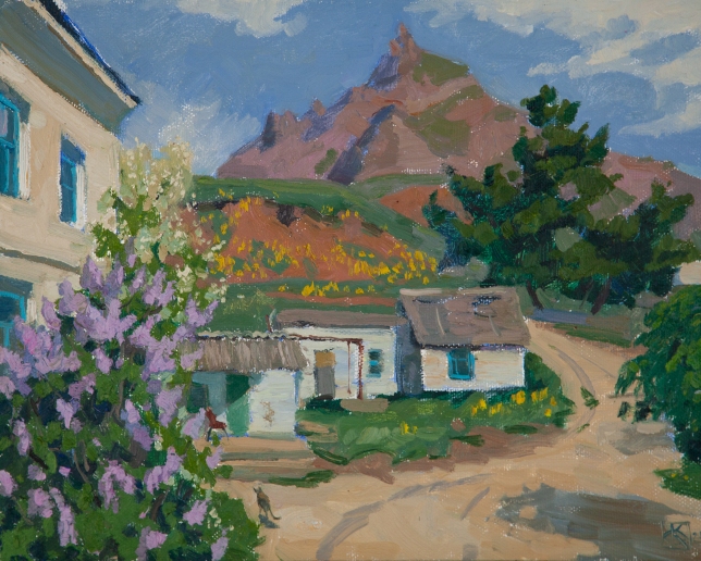 Painting for sale online - Lilac and asphodelina