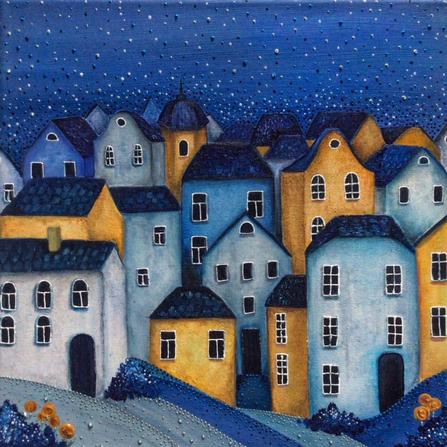 Painting for sale online - Sleeping town