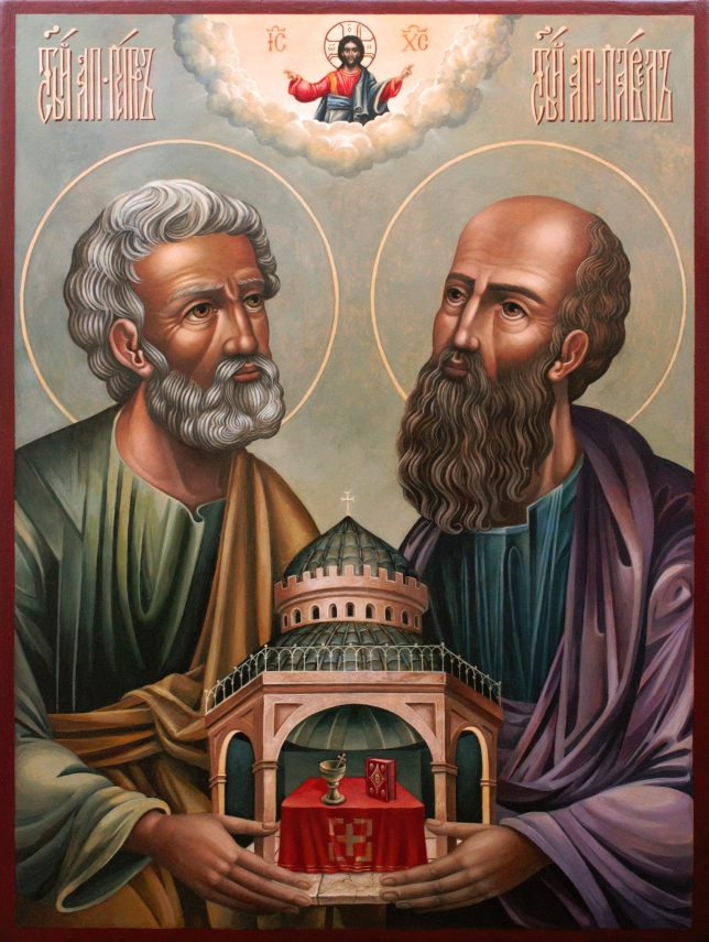 Painting for sale online - Icon of the Apostles Peter and Paul