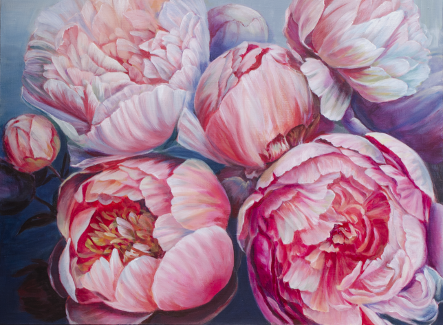 Painting for sale online - Pink peonies
