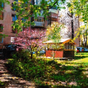 Painting for sale online - SPRING FLOWERING MOLDOVA