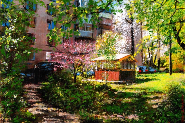 Painting for sale online - SPRING FLOWERING MOLDOVA