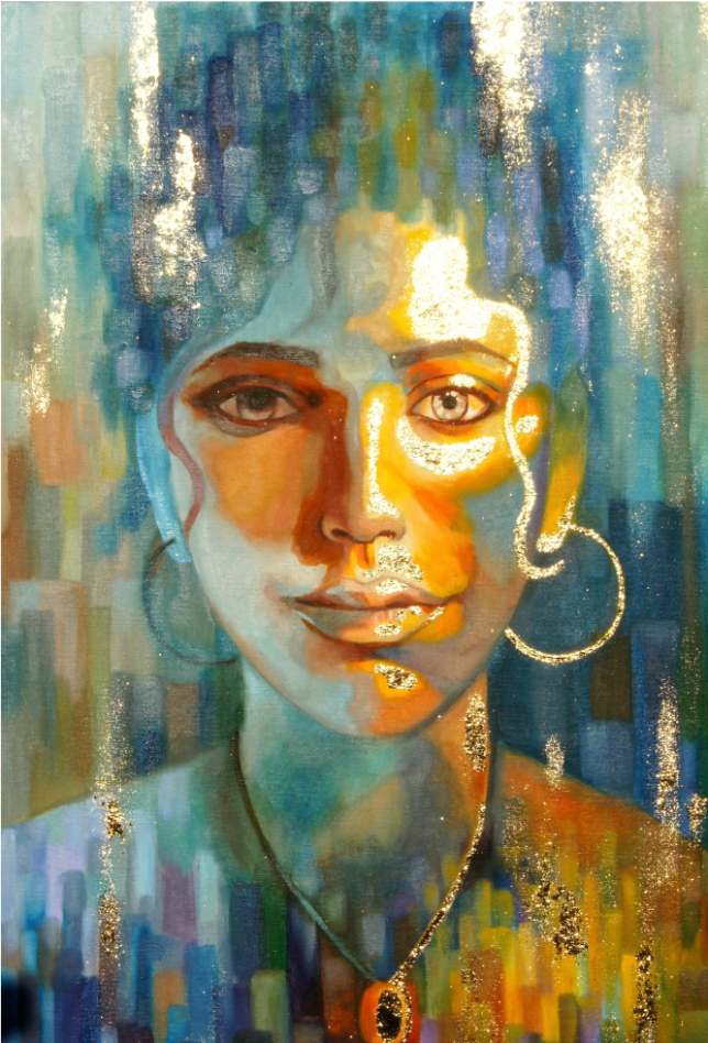 Painting for sale online - Girl - night