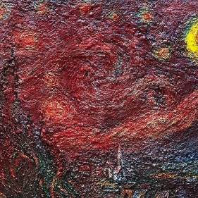 Painting for sale online - The Secret Night. Based on Van Gogh's work