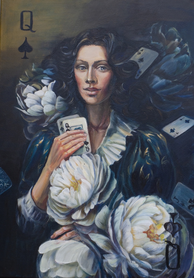 Painting for sale online - Queen of Spades