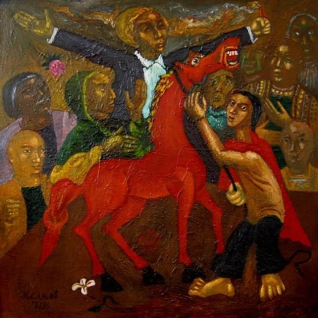 Painting for sale online - Scarlet Horse