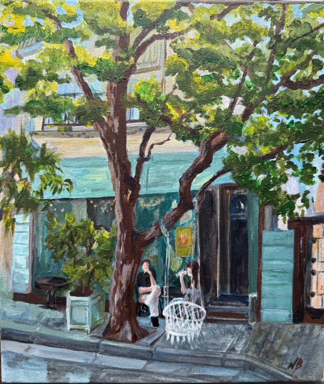 Painting for sale online - Cafe in Batumi