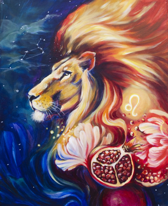 Painting for sale online - Zodiac sign, Leo