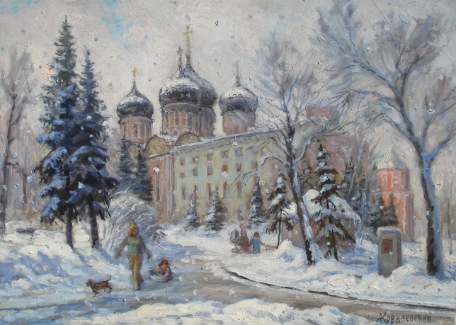 Painting for sale online - Winter in Moscow, Izmailovo Estate