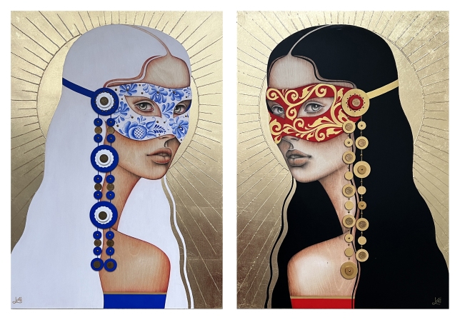 Painting for sale online - Diptych, Russian style