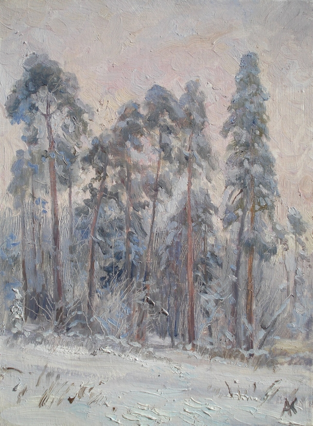 Painting for sale online - Izmailovsky Forest, Winter