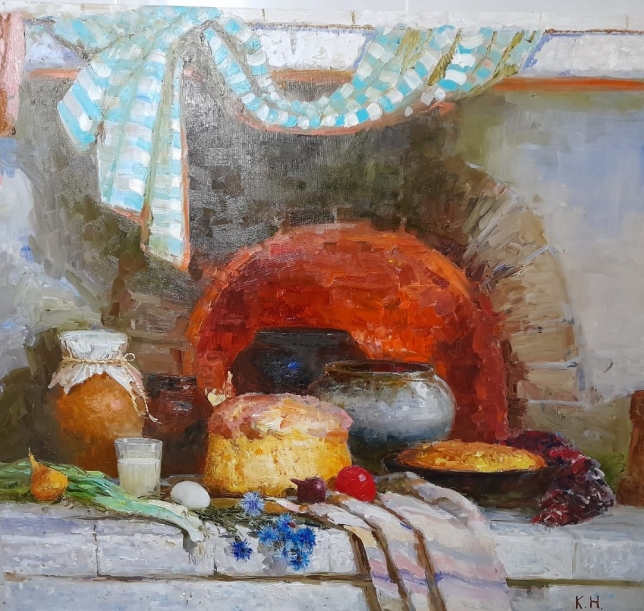 Painting for sale online - Russian stove