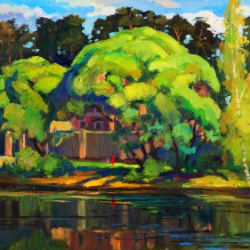 Painting for sale online - Silver forest