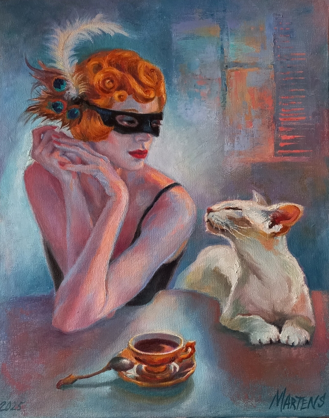 Painting for sale online - Coffee for two