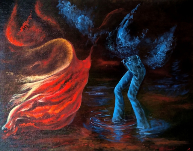 Painting for sale online - The Flash In The Night