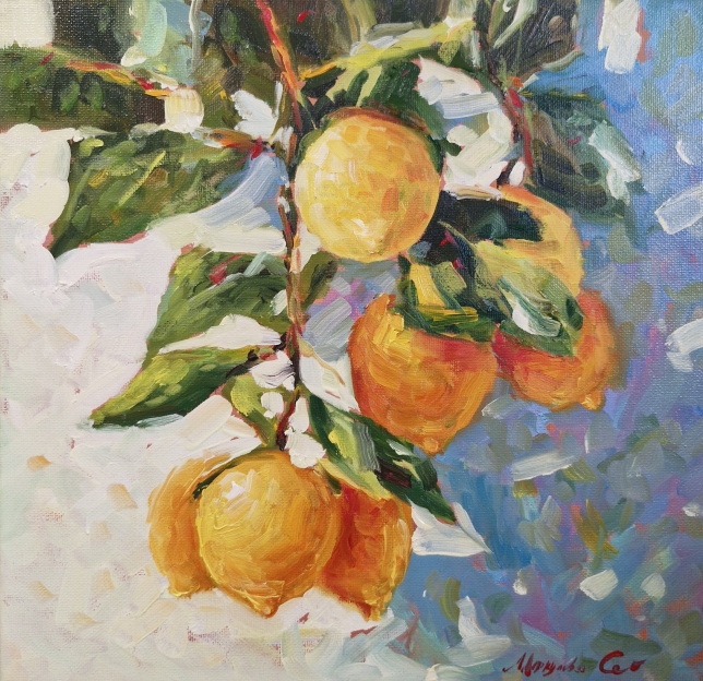 Painting for sale online - Lemons in the sun