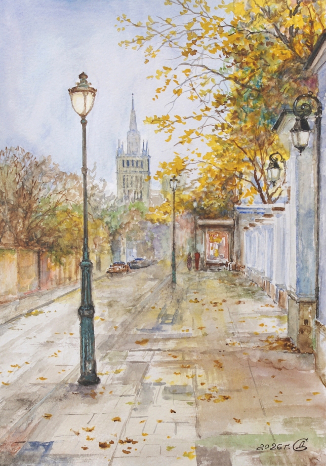Painting for sale online - Autumn street