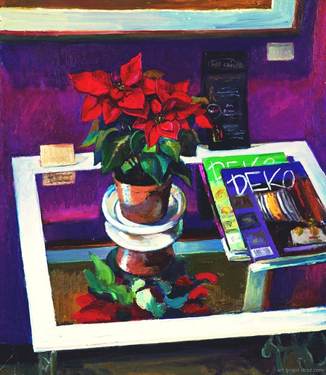 Painting for sale online - Christmas star flower