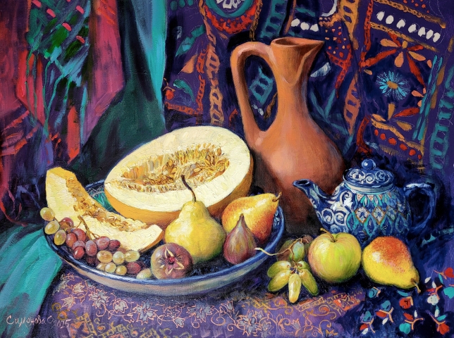 Painting for sale online - Still life with melon