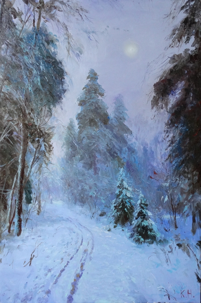 Painting for sale online - Winter night