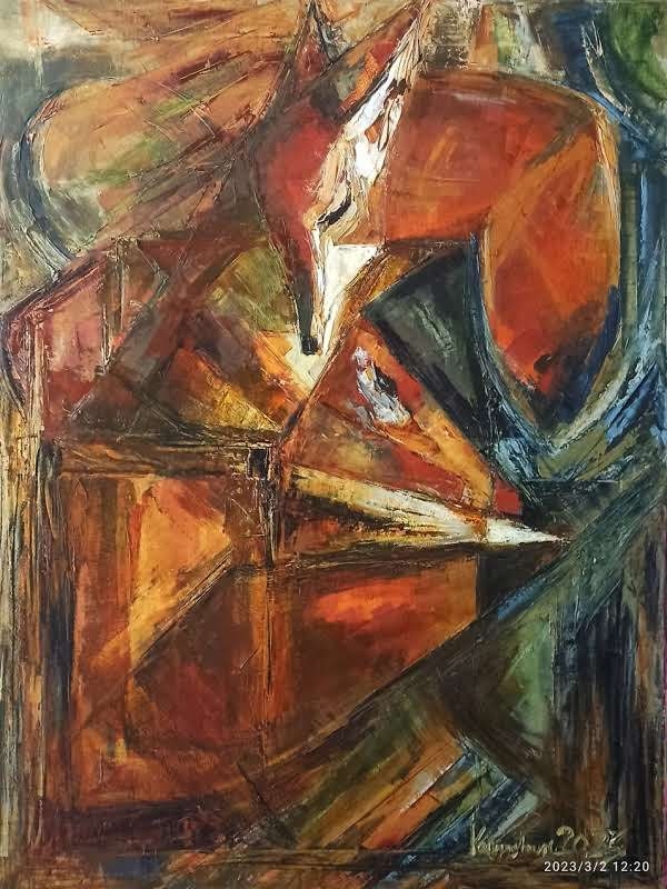 Painting for sale online - Foxes