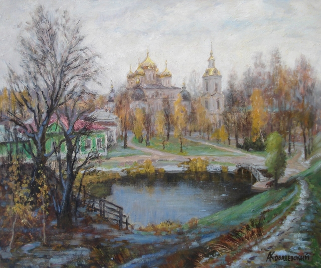 Painting for sale online - Dmitrov, View of the Cathedral