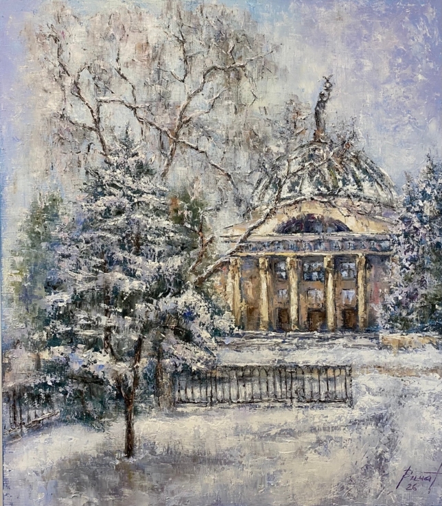 Painting for sale online - Winter Volgograd, Planetarium