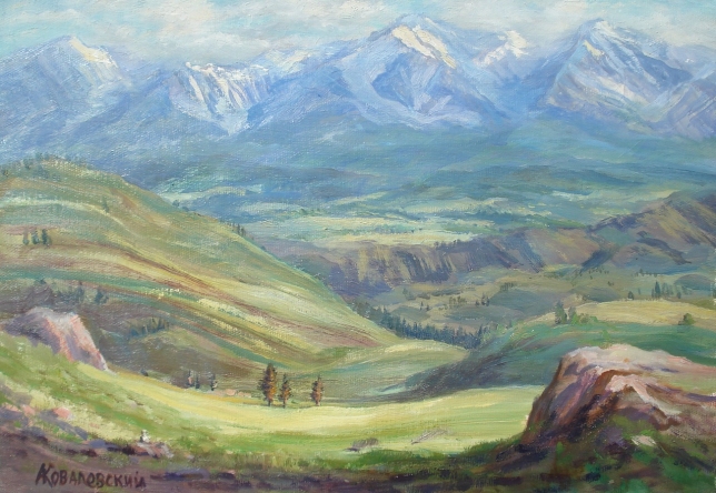 Painting for sale online - Altai Mountains, view of Aktru