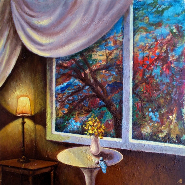 Painting for sale online - Bad Weather Outside The Window