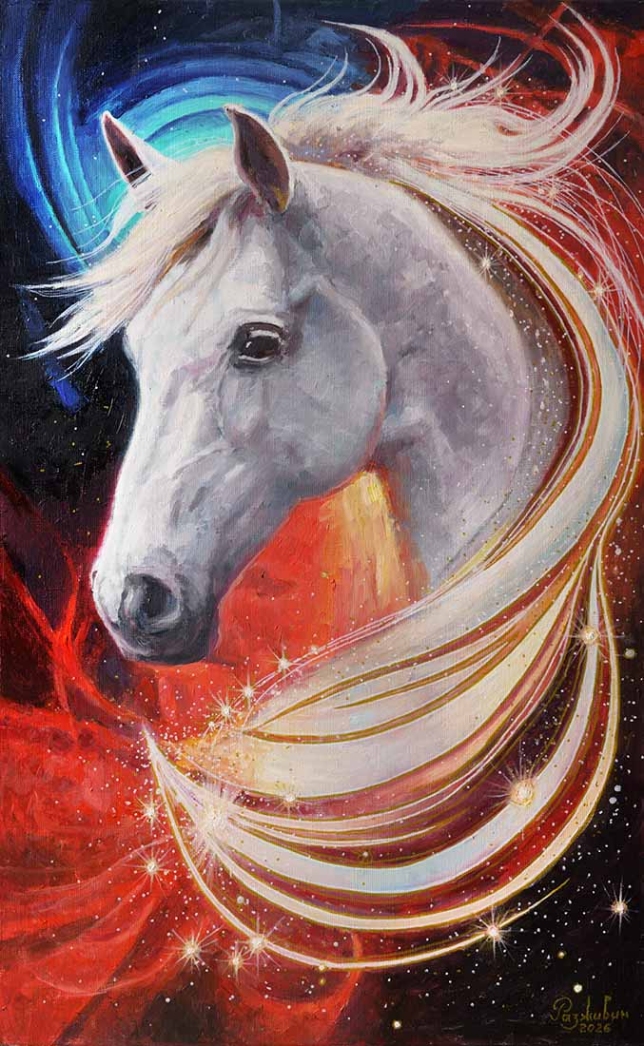 Painting for sale online - Mane in starfire