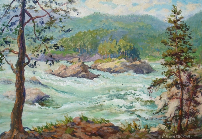Painting for sale online - Manzherok rapids