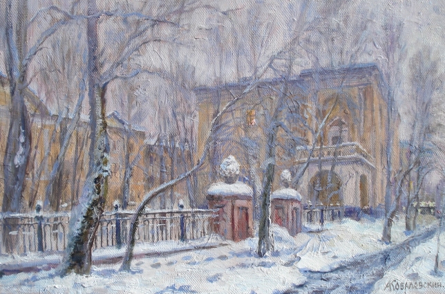 Painting for sale online - Moscow, Winter, 6th Parkovaya Street