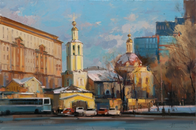 Painting for sale online - In the grip of worldly hustle